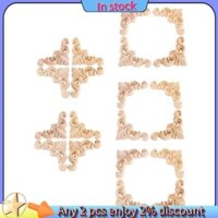 Còn hàng-20 Chiếc Khắc Không Sơn Đồ Nội Thất Gỗ Châu Âu Góc Cửa Sổ Gỗ Đính Onlay Gỗ Các Bức Tượng Nhỏ Trang Trí 4 x 4cm