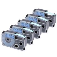 Còn hàng 5 Cái / lốc 12 Mm Tương Thích Máy in Casio Ruy Băng Đen Trên Xanh XR12BU Nhãn Máy in Đồ Dùng Học Tập Văn Phòng suppli