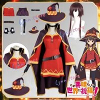 [Còn Hàng] Anime Kono Subarashii Sekai ni Shukufuku wo Megumin Trang Phục Hóa Trang Phù Thủy Đầm Đồng Phục Áo Khoác Mũ Phù Thủy Trọn Bộ