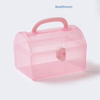 Còn hàng Beadthoven 1 Hộp đựng hạt nhựa Hình chữ nhật Hồng 11,8x10x8,5cm thời trang để làm vòng cổ trang sức
