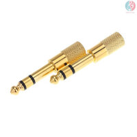 Còn hàng Cặp Jack Âm Thanh Adapter Convertor Stereo Cắm Ổ Cắm Cho Đàn Guitar Điện Tai Nghe Micro 6,35mm Nam 3