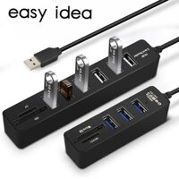 Còn hàng Chính Hãng Mới USB Hub Đa USB Splitter Tốc Độ Cao 3 6 Cổng 2.0 Hab TF Đầu Đọc Thẻ SD Tất Cả Trong Một Cho Máy Tính