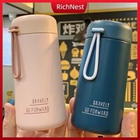 【Còn hàng】 Cốc tiện dụng đáng yêu dành cho nữ, phụ kiện nhà bếp, bình giữ nhiệt, đồ uống mini, cốc đựng nước, bình đựng nước Fresh Simple, cốc giữ nhiệt cho học sinh 【RichNest】