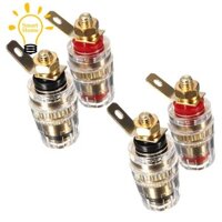 Còn hàng [♈] Đầu cuối loa khuếch đại 4Pc mới Binding Post 4mm Banana Plug Jack