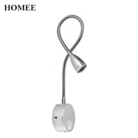 Còn hàng Đèn LED cổ ngỗng 3W treo tường bằng nhôm bạc cho phòng ngủ Nghiên cứu tuyệt vời