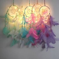 Còn hàng Đèn Ngủ Nhiều Màu Sắc Lưới Dream Catcher Treo Tường Quà Tặng Handmade Sinh Nhật Tốt ranchotion