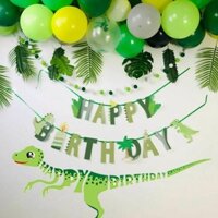Còn hàng Đồ dùng dự tiệc khủng long Biểu ngữ chúc mừng sinh nhật Giấy tờ Vòng hoa Trẻ em Sinh nhật bé trai