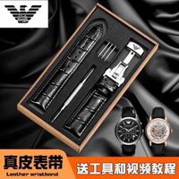 Còn Hàng Đồng Hồ Dây Đeo Thay Thế Armani Da Dây Đeo Đồng Hồ Nam Nữ Chính Hãng Khóa Bướm AR2447 1981 1982 2432 Dây Đồng Hồ