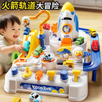 Còn hàng, giao hàng ngay, xe mô hình mới, đồ chơi trẻ em, xe nhỏ cho bé trai, tàu hỏa, bãi đậu xe, quà sinh nhật giáo dục cho trẻ em