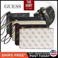 Còn hàng Hàng Sẵn Có GUESS Logo Monogram Cổ Tay Nữ Túi Xách Ly Hợp Cổ Tay Ví Quà Tặng Hadiah