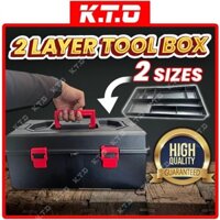 Còn hàng Hộp dụng cụ nhựa PVC đa năng 2 lớp Khay bên trong Hộp công cụ lưu trữ phần cứng / Bekas Kotak Mancing Plastik / 🍒 ❈ ✷