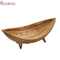 [Còn hàng] Khay đựng bát trái cây mây cho bàn cà phê Giỏ đựng đồ lặt vặt Giỏ đựng trái cây mây