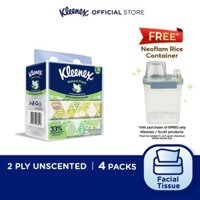 Còn hàng Kleenex Facial Tissue Softpack 2ply (160s x 4 Gói) Natural Fresh - Giấy giấy mềm & nhẹ nhàng