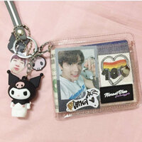 Còn hàng KPOP INS PVC Trong Suốt Gấp Ví Trong Suốt Đựng Thẻ Ví Cho BLACKPINK EXO Lomo Thẻ Ảnh