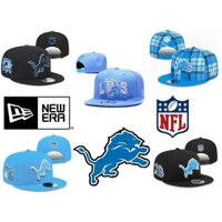 Còn hàng Kỷ nguyên mới Detroit Lions 75 mùa, bản đồ màu xanh 9FIFTY Mũ bóng bầu dục thêu bên có thể điều chỉnh