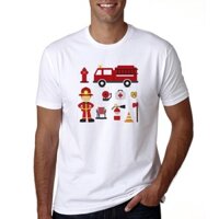 Còn Hàng Lính Cứu Hỏa Áo Cứu Hỏa Xe Tải Áo Thun Hoạt Hình Cặp Đôi Phù Hợp Với Áo Thun Thời Trang Đồ Họa Mùa Hè Thường Ngày Cặp Đôi Người Yêu