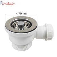 [Còn hàng] Mặt bích PP 70mm bằng thép không gỉ Phù hợp với bồn rửa Giỏ Mini Bộ lọc chất thải Nhà bếp