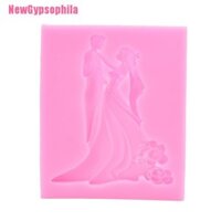 Còn hàng [[NewGypsophila]] Khuôn bánh silicon hình chú rể cưới Khuôn sô cô la Đường thủ công Dụng cụ làm bánh kẹo mềm C