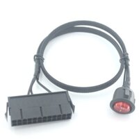 Còn hàng Nguồn điện Thử nghiệm dây khởi động ATX 24 chân với đèn LED màu đỏ Công tắc bật / tắt cáp cầu nhảy