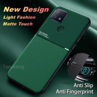 Còn hàng OPPO A15 2020 A 15 Ốp lưng họa tiết da ô tô Giá đỡ từ tính Vỏ điện thoại mờ Vỏ điện thoại thời trang cứng mềm kiến