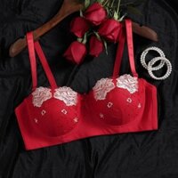 Còn hàng Parifairy Half Cup Bra Cup C Áo ngực quây cho phụ nữ Áo ngực không có bọt Underwire Bra 85C 90C 95C 100C 105C 110C-89102