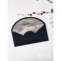 Còn hàng, phong cách Trung Quốc mới, phong cách cổ điển, phong bì hình quạt không đều màu, giấy thư A4, phong bì mời