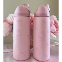 Còn hàng SG 24oz 32oz OWALA FreeZip Bình nước bằng thép không gỉ cách nhiệt có khóa nắp nút nhấn