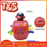 Còn hàng T & s Xl Size Running Man Lucky Stab Pop Up Pirate Barrel Saving Box Board Game