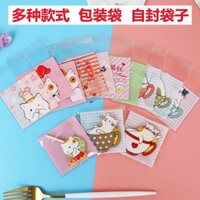 Còn hàng Túi đóng gói thực phẩm Túi đựng đồ ăn nhẹ ziplock Túi hoạt hình dễ thương mèo bông tuyết Bánh ngọt đóng gói túi sữa táo tàu bánh quy ca