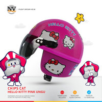 Còn hàng UNGU Chips MŨ BẢO HIỂM CHO BÉ GIRLS 1 2 3 4 5 TUỔI HELLO KITTY MOTIF HỒNG TÍM RETRO JUNIOR MẶT CỤ TUYỆT VỜI