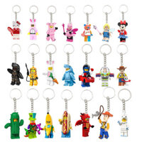 Còn hàng Vẽ Happy Minifigure Tương thích Lego Móc khóa Mặt dây chuyền nhỏ Khối xây dựng Shark Dragon Man Schoolbag Dây chuyền Phụ kiện quà tặng Hàng đẹp