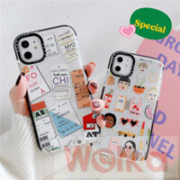 Còn hàng Vỏ Mềm iPhone 11 12 mini Pro MAX iPhone 7 8 Plus 6 6s Plus X XR XS MAX SE INS Air Ticket Bar Code Lab