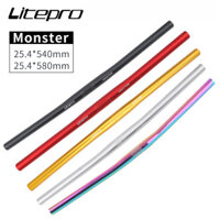 Còn hàng Xe đạp gấp Litepro Bộ phận sửa đổi hợp kim nhôm siêu nhẹ Tay lái thẳng 25,4mm