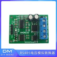 Còn hàng=2CH Mô-đun DAC 0-5V 0-10V Bộ chuyển đổi điện áp analog RS485 Modbus RTU 12V-*&&
