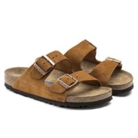 Còn hàngXuân Hè 2019 mớiBoken, Đức Birkenstock cổ điển hai dép "đệm mềm" -camel (dây da thật)