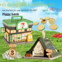 Con heo đất quà tặng sinh nhật cho trẻ em con heo đất dung lượng lớn hộp tiết kiệm tiền đầy đủ