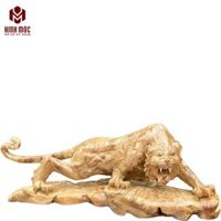 Con hổ gỗ nu nghiến dài 60cm