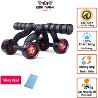 Con Lăn Bánh Xe 4 Bánh Tập Cơ Bụng Cỡ Lớn Đại Nam Sport + Tặng Thảm Lót Đầu Gối