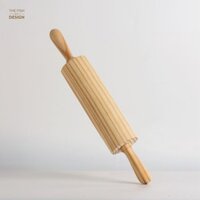 Con lăn bột làm bánh bằng gỗ có trục xoay | Rolling Pin | The Fish Design (đồ làm bánh, con lăn nhào bột,..)