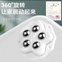 Con lăn đẩy đồ nội thất DIY năm hạt, keo dán, bóng đa năng, bánh xe đa năng không cần khoan cho bàn cà phê