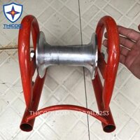 Con lăn puly nhôm đơn kéo cáp điện 300mmx130mm