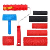 Con lăn sơn nhà có tay cầm Kết cấu tường Công cụ vẽ tranh nghệ thuật Họa tiết Con lăn sơn để vẽ trang trí tường