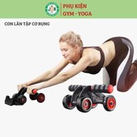 Con lăn tập bụng 4 bánh với thiết kế vượt trội 4 bánh theo hình tam giác, khắc phục những hạn chế từ các con lăn 2 bánh