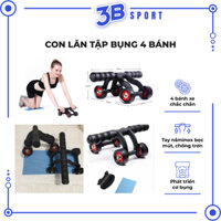 Con Lăn Tập Bụng, Dụng Cụ Lăn 4 Bánh AB Slimmer Tập Cơ Bụng Tập Gym Yoga Thể DụcThể Thao Tại Nhà - 3B Sport