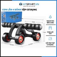 Con Lăn Tập Bụng Dụng Cụ Tập Cơ Bụng Tập Gym Thể Dục Tại Nhà 4 Bánh Xe AB Slimmer