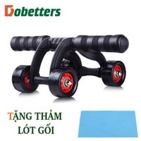 Con lăn tập bụng gym 4 bánh bán sỉ. Tặng miếng thảm con lăn tập cơ bụng dùng cho cả VĐV chuyên nghiệp