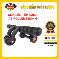 Con lăn tập cơ bụng 3 bánh AB Roller and Push Up Bar màu đen [Reefit Sport]