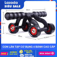 Con Lăn Tập Cơ Bụng 4 Bánh AB Roller - Tặng Kèm Thảm Lót Gối