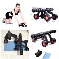 Con Lăn Tập Cơ Bụng 4 Bánh Cỡ Lớn Chính Hãng Nice Sport + Tặng Kèm Thảm Lót Gôi