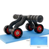 Con lăn tập cơ bụng 4 bánh  KAMA Ab Roller KÈM THẢM _(CÓ BẢO HÀNH)